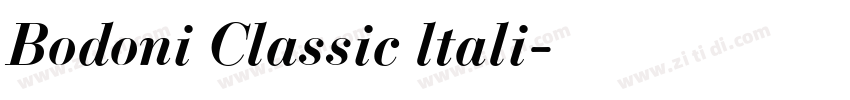 Bodoni Classic ltali字体转换